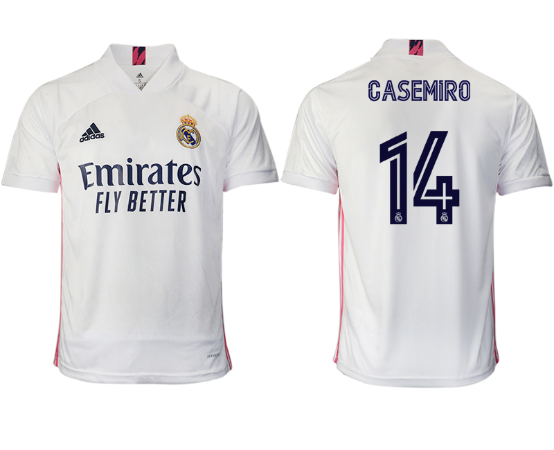 Men 2020-2021 club Real Madrid home aaa version #14 white Soccer Jerseys